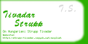 tivadar strupp business card